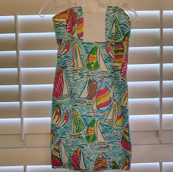NEW Lilly Pulitzer You Gotta Regatta Franco Sz 00 Strapless Sailing Tuxedo Dress - Picture 7 of 9